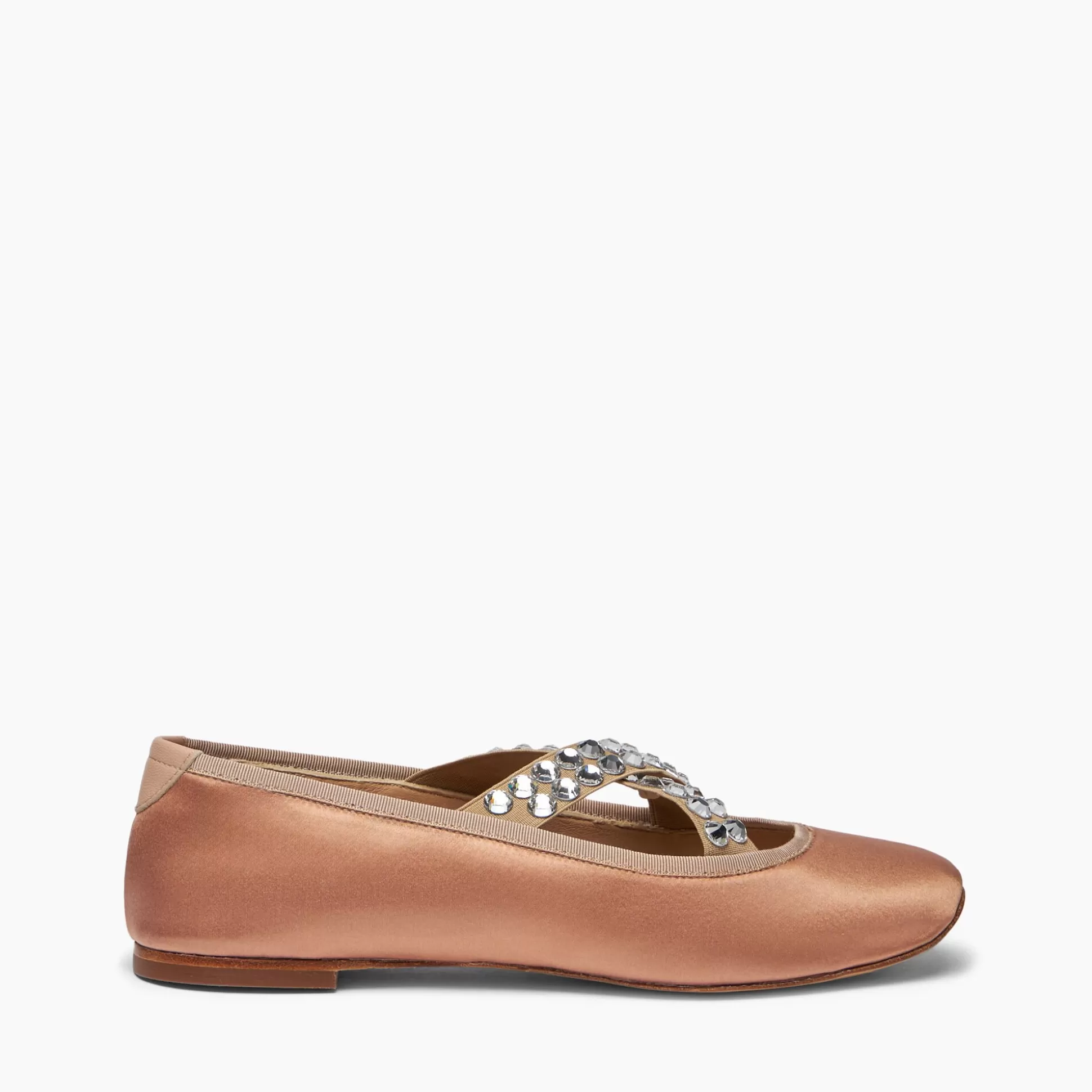 Casadei Avenue Ballet Satin Ballerinas