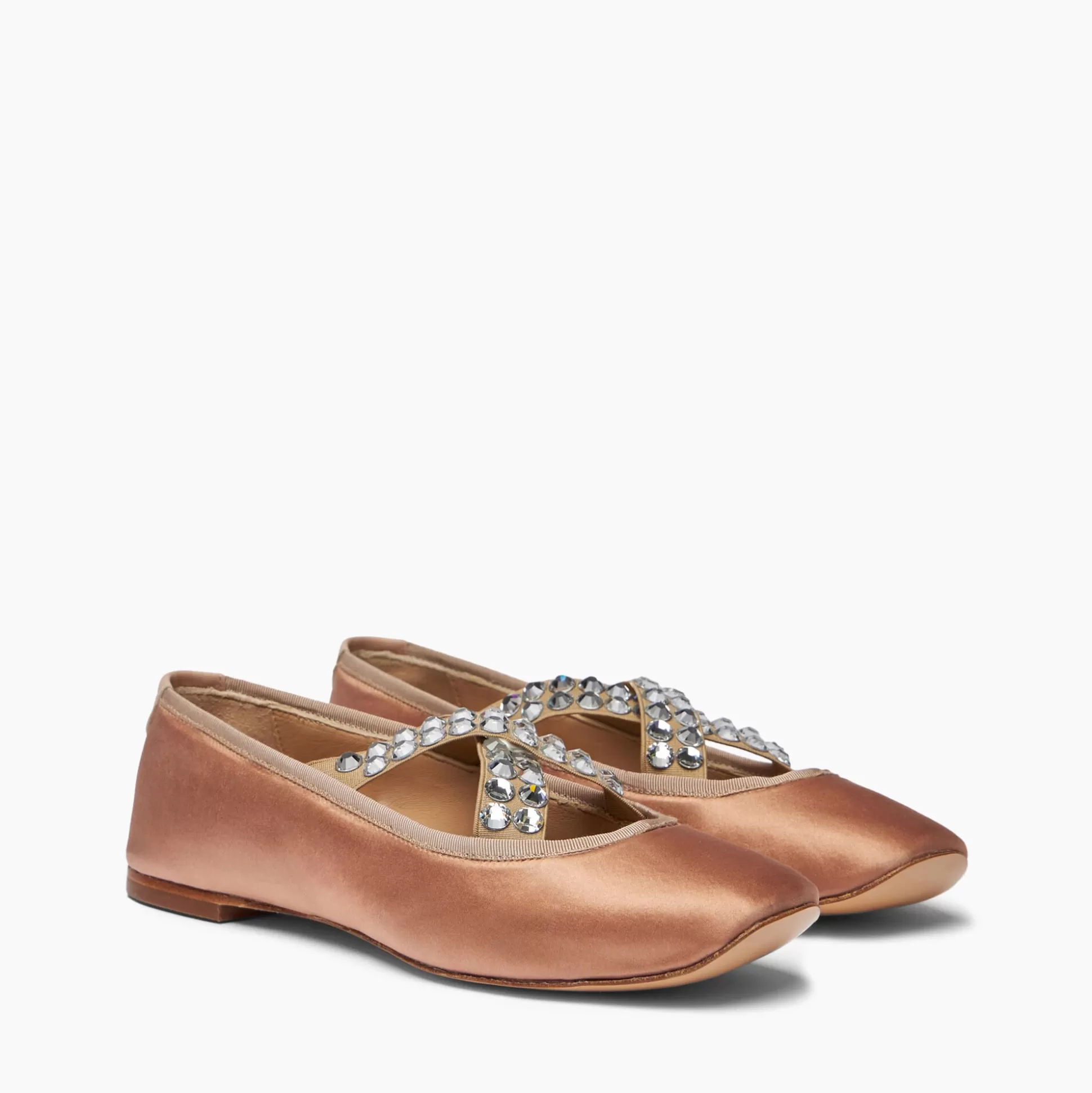 Casadei Avenue Ballet Satin Ballerinas