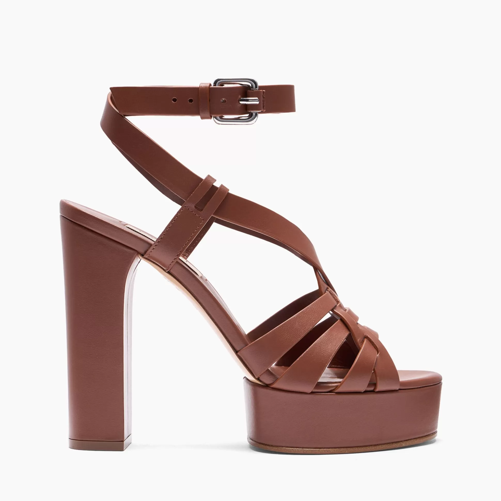 Casadei Betty Leather Platform Sandals