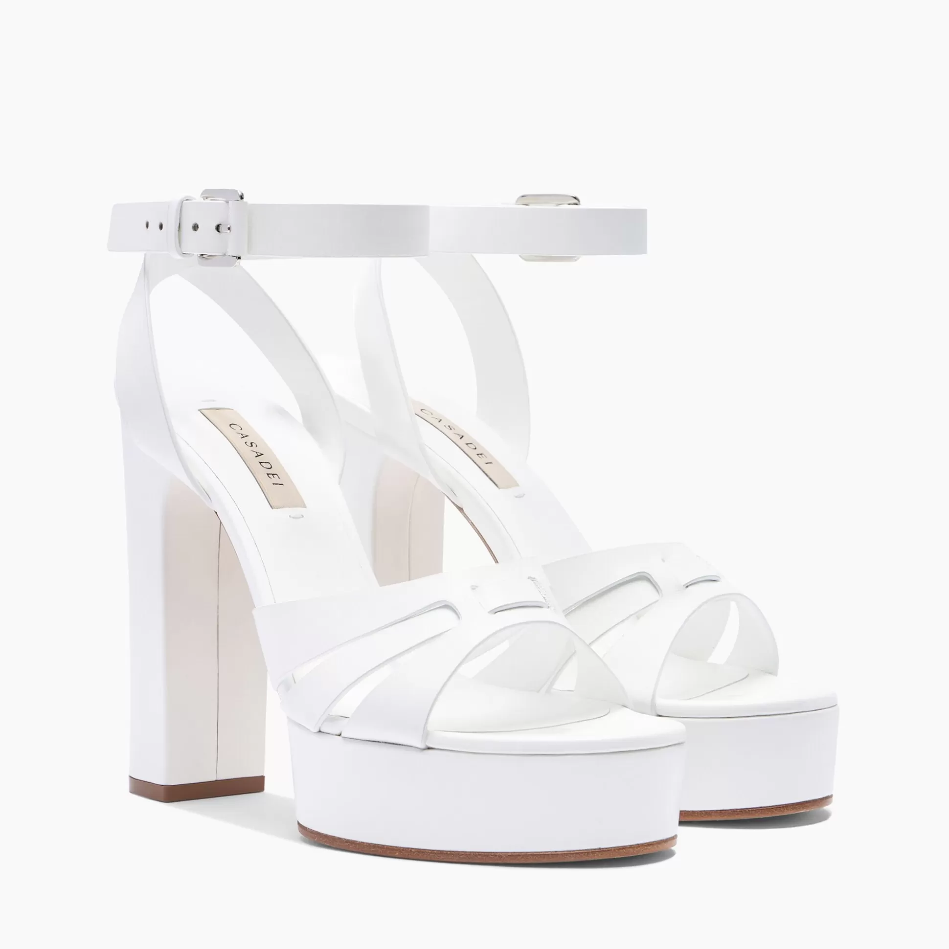 Casadei Betty Leather Platform Sandals