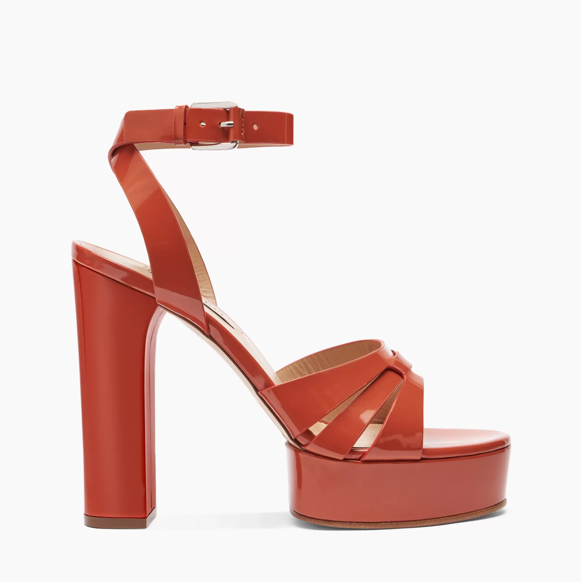 Casadei Betty Patent Leather Platform Sandals