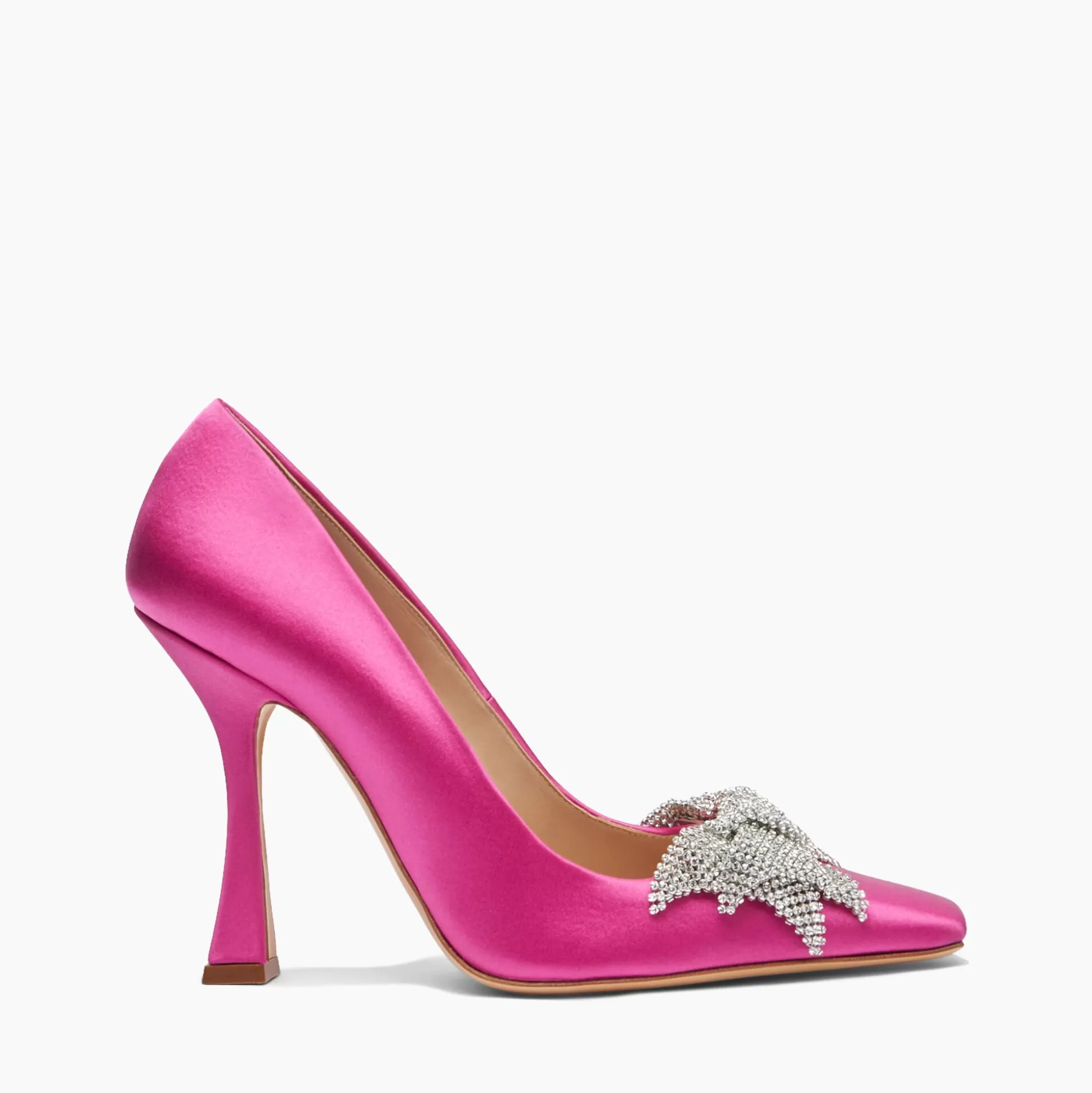 Casadei Butterfly Geraldine Crystal Satin Pumps