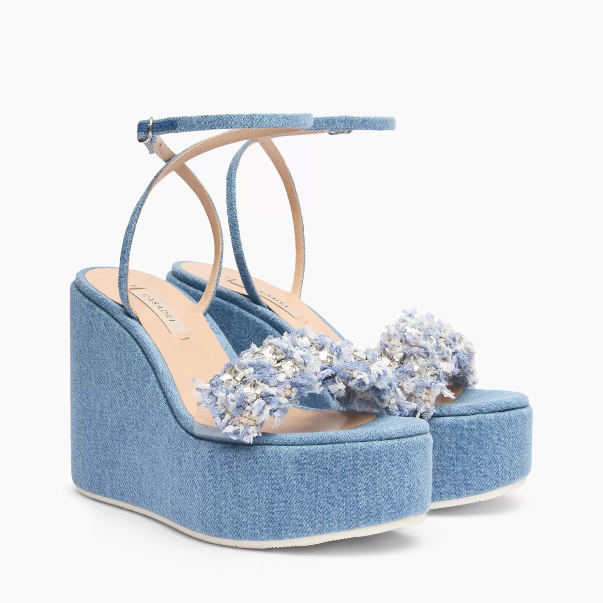 Casadei Elsa Denim Wedges