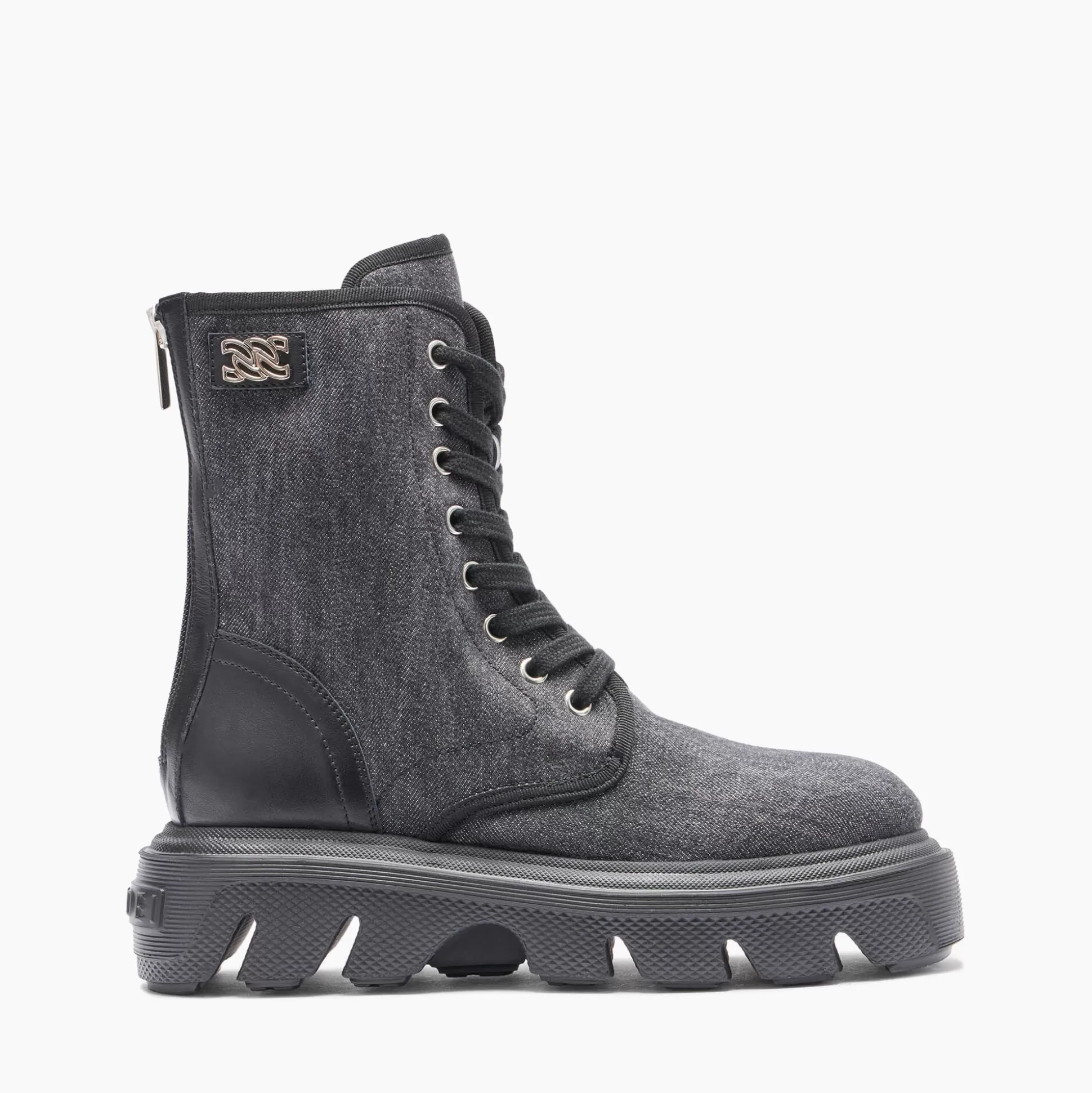 Casadei Generation C Denim Biker Boots