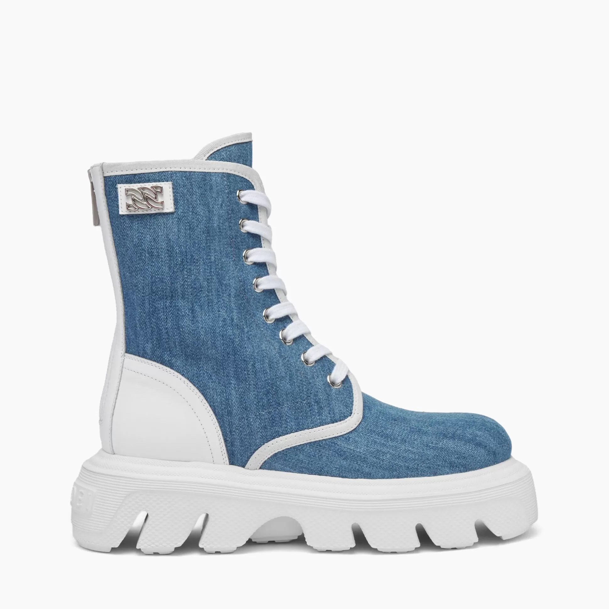 Casadei Generation C Denim Biker Boots