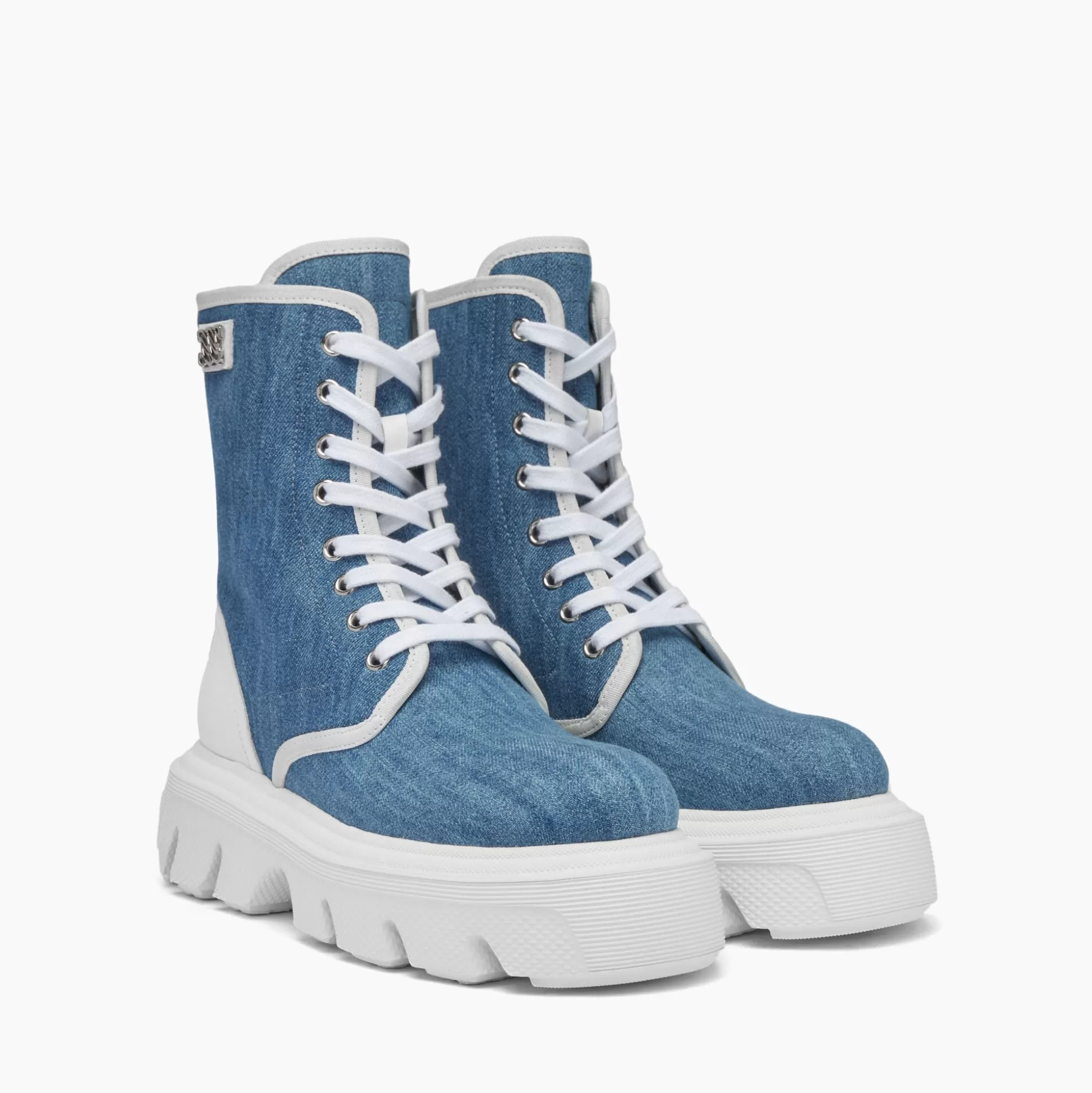 Casadei Generation C Denim Biker Boots