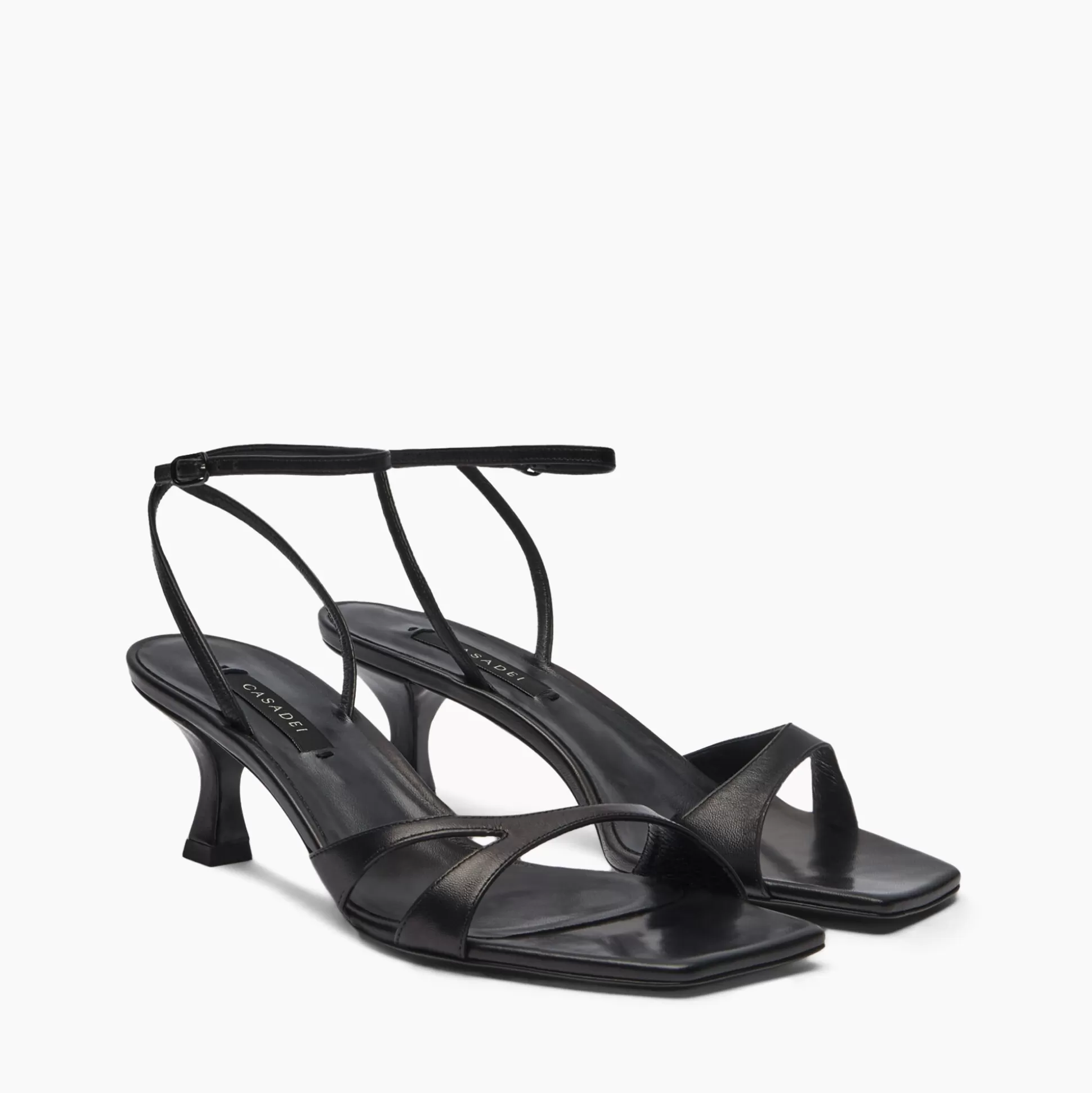 Casadei Geraldine Leather Kitten Sandals