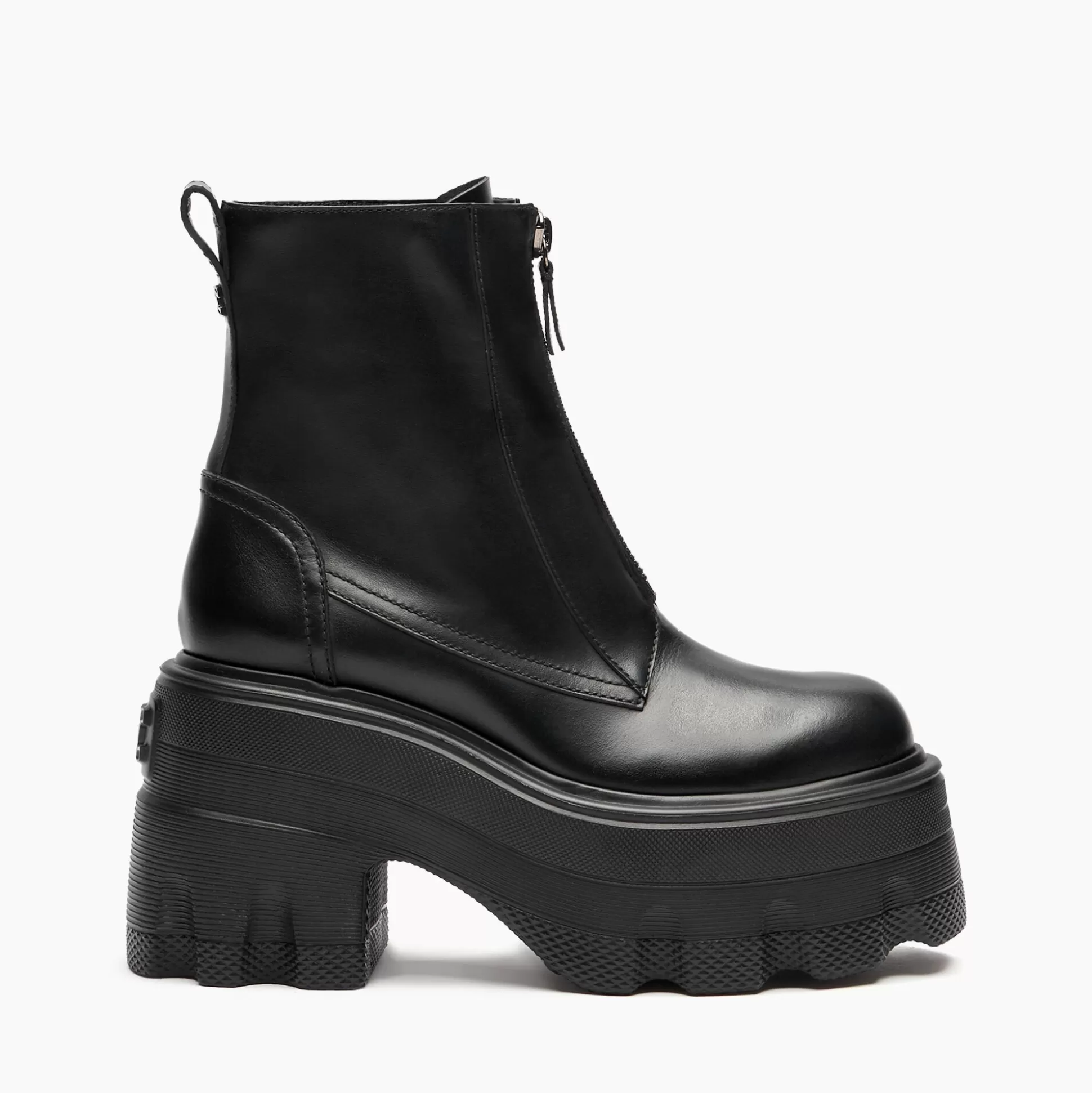 Casadei Maxxxi Zipped Leather Ankle Booots