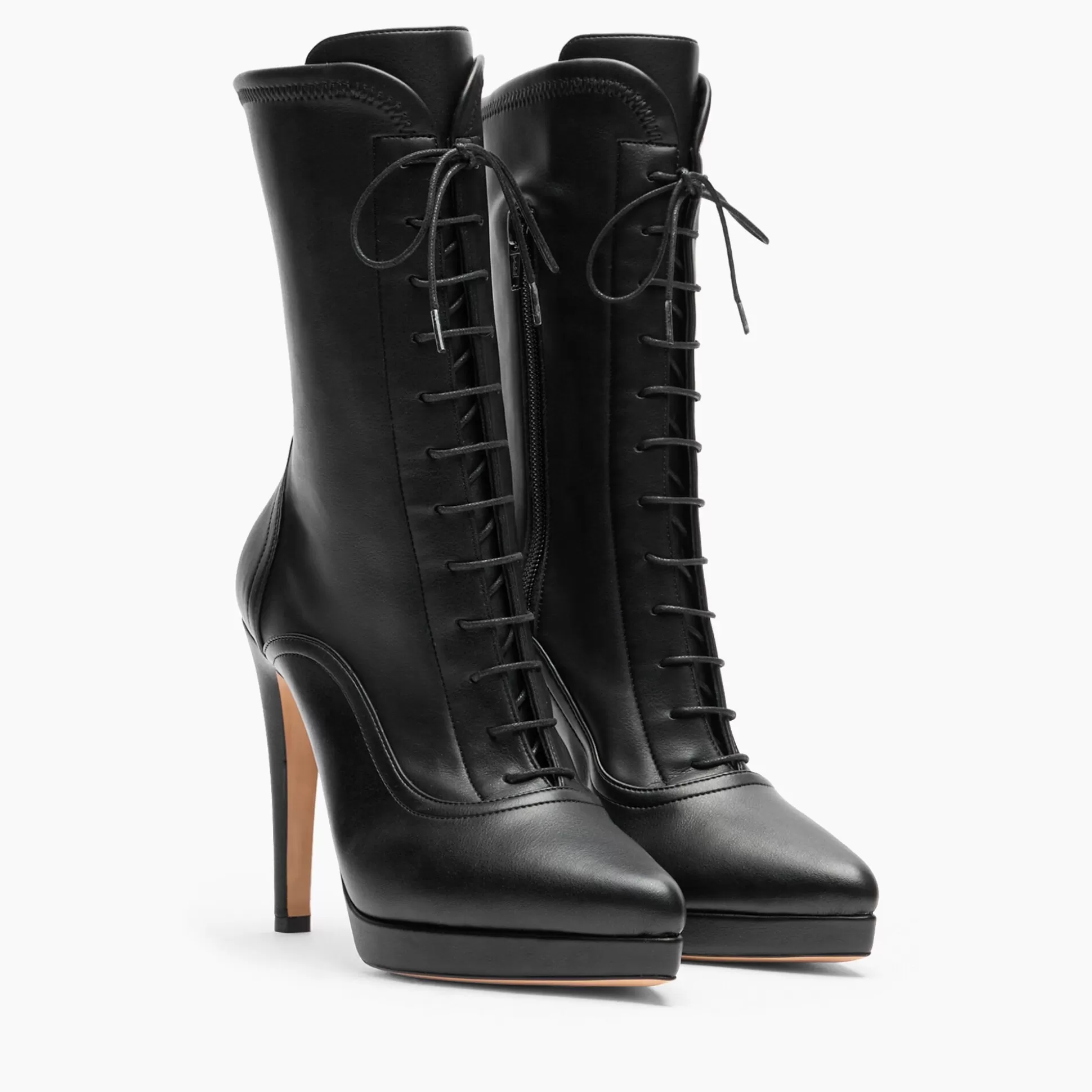 Casadei Michelle Laced Platform Ankle Boots