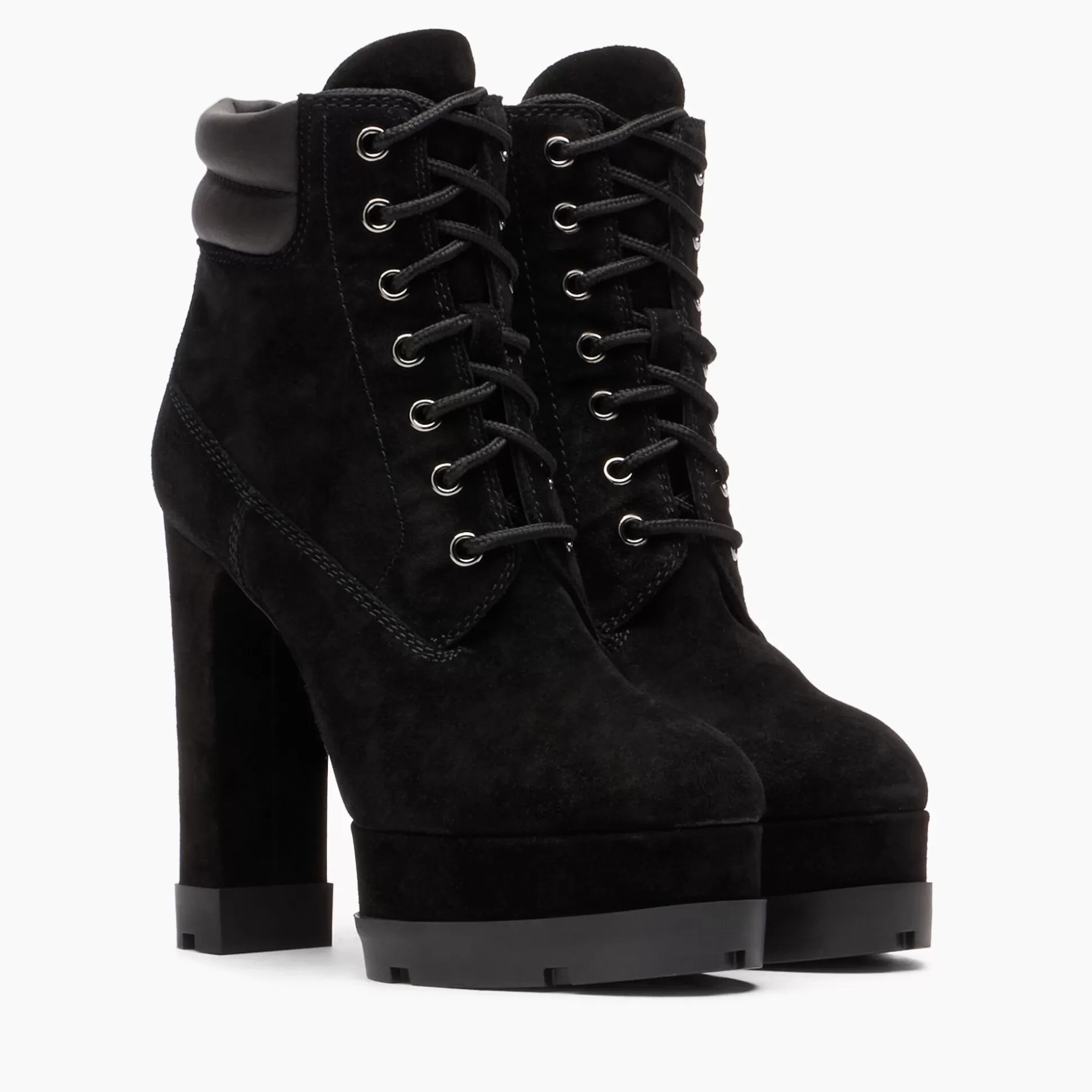 Casadei Nancy Laced Suede Ankle Boots