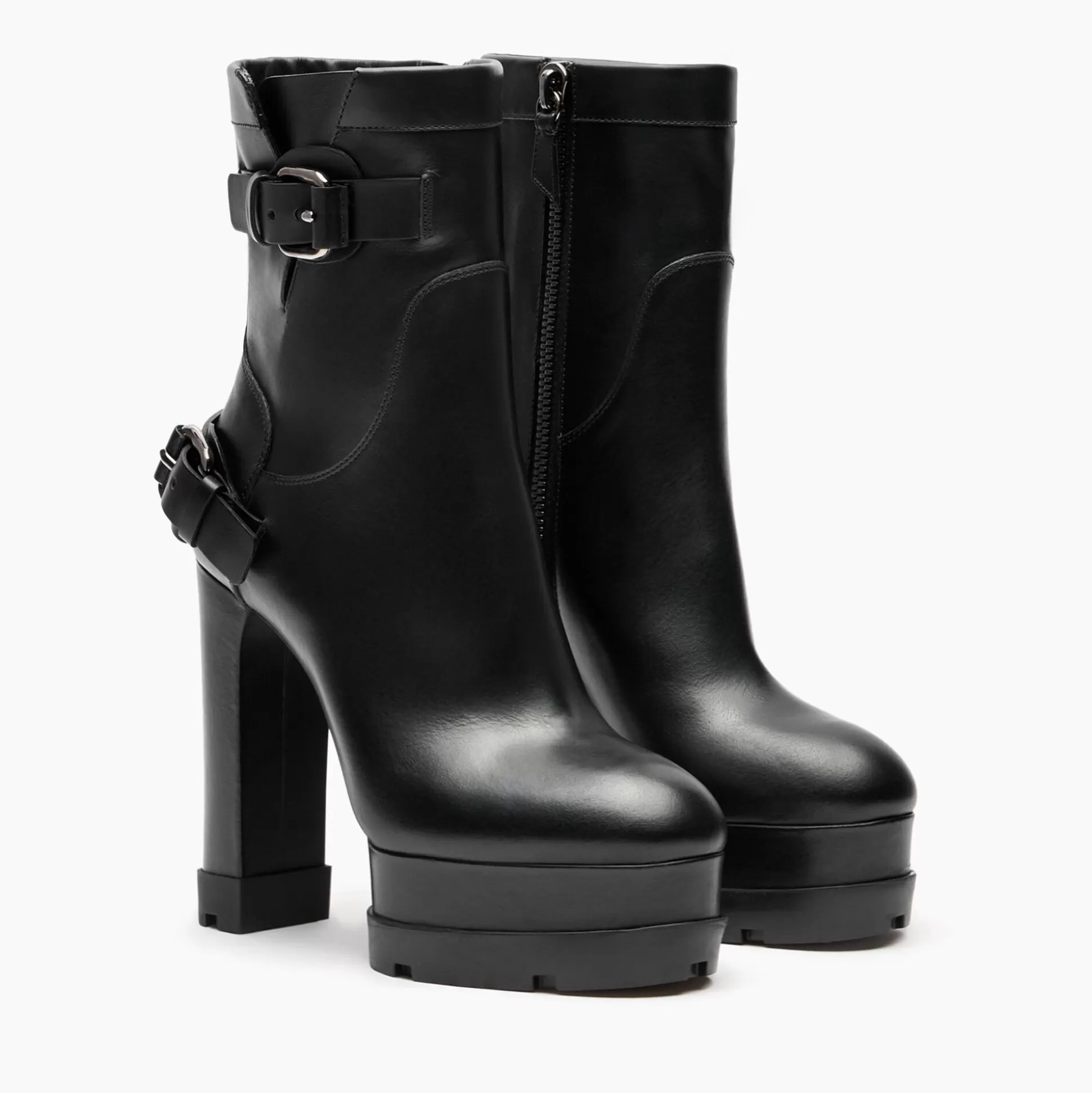 Casadei Nancy Rock Leather Ankle Boots