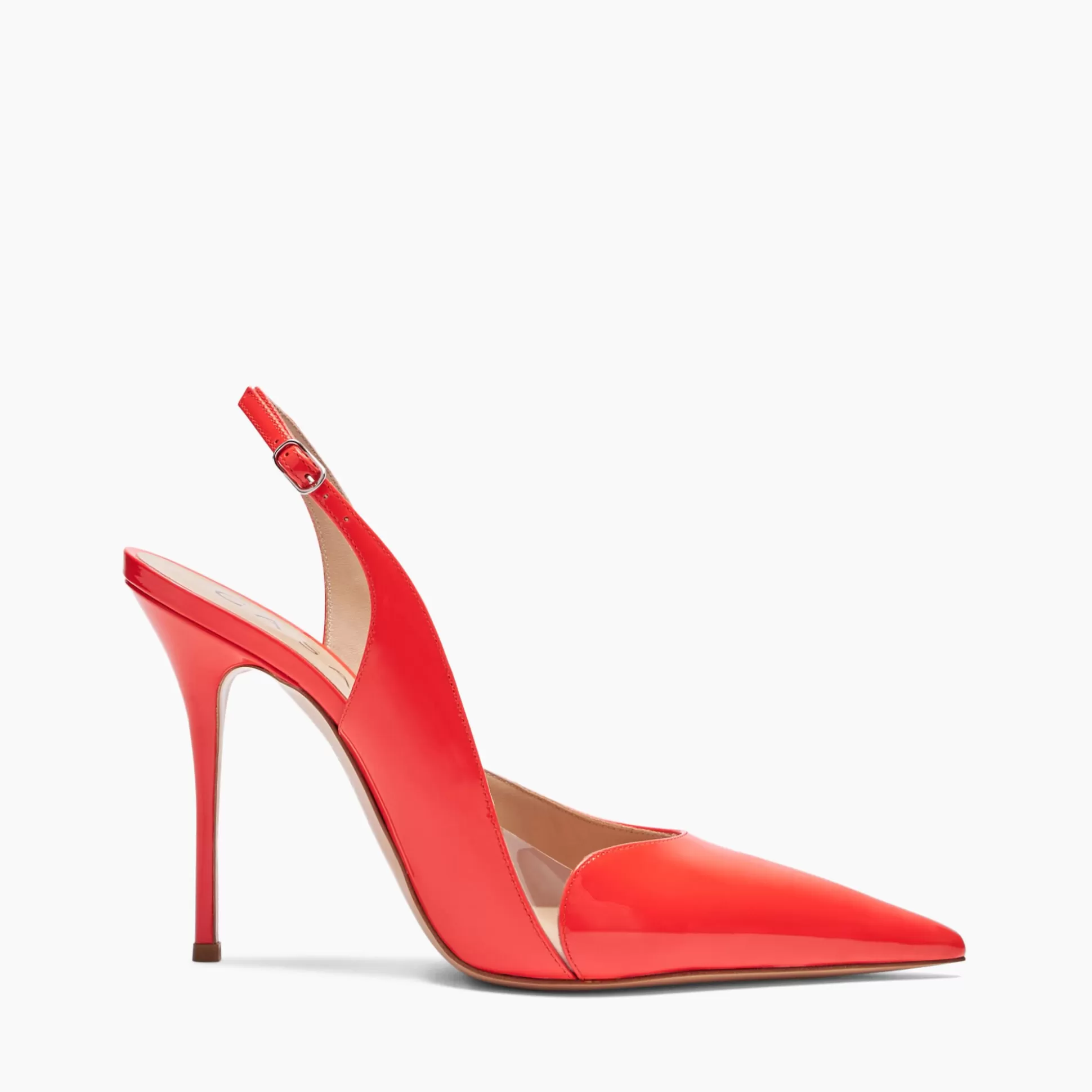 Casadei Scarlet Patent Leather, PVC Slingback